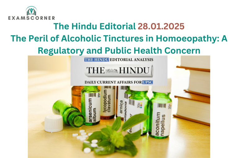 The Peril of Alcoholic Tinctures in Homoeopathy: A Regulatory and Public Health Concern