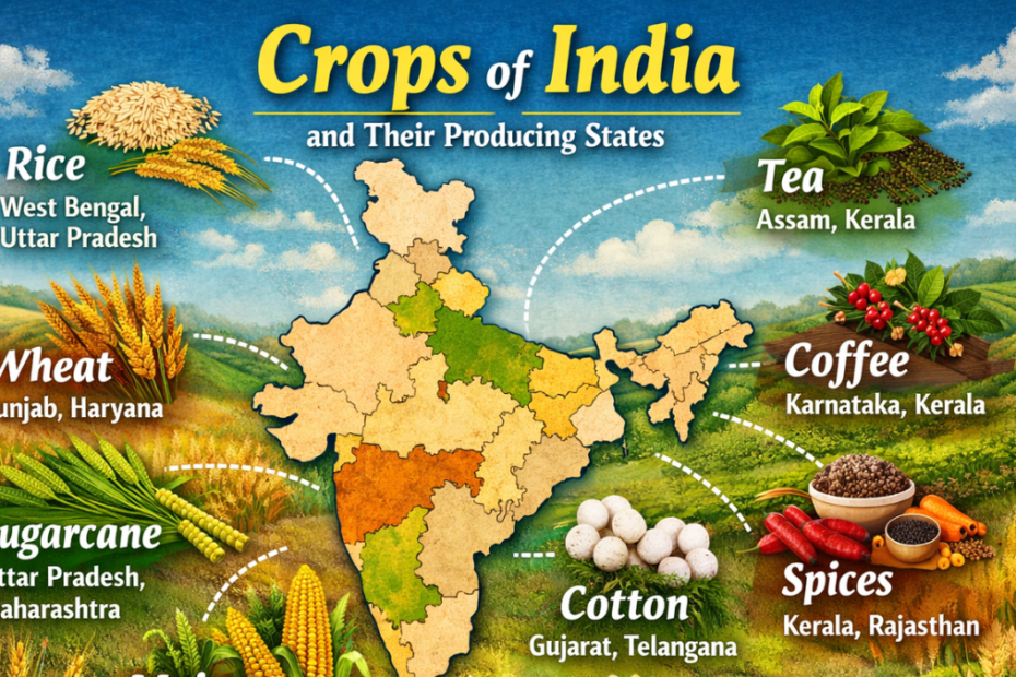 Crops of India and Their Producing States